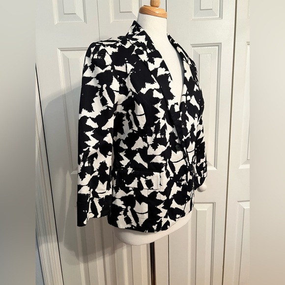 Coldwater Creek Black & White Blazer Sz. 10 - Picture 3 of 4